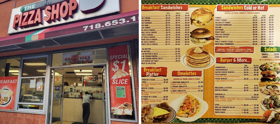 Corner Pizza Menu